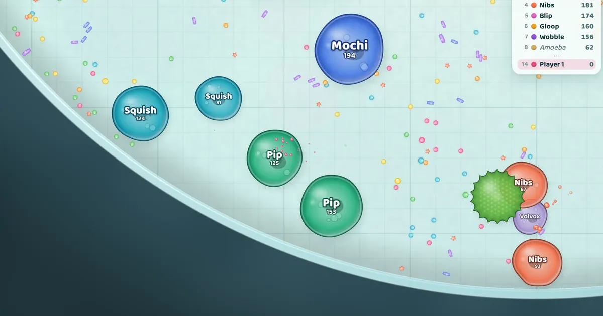 Coloured jelly cells and green viruses in the dish in Yutivo
